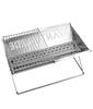 AVANT GARDE Compact Folding Fire Pit BBQ No Wood Splitting Stainless Steel Includes Grate and Storage Easy Outdoor Solo Camping BBQ Fire start your