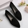 Fashion New Women Flats Solid Color Mesh Loafers Shallow Women Flats Shoes Soft Bottom Knit Ballet Flats Shoes Casual Slip on Boat Shoes