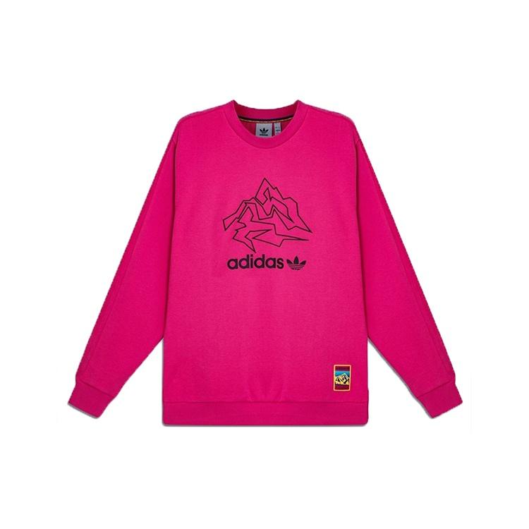 adidas originals Adv Crew Athleisure Casual Sports Round Neck Pullover Pink Men s GV0924 XS