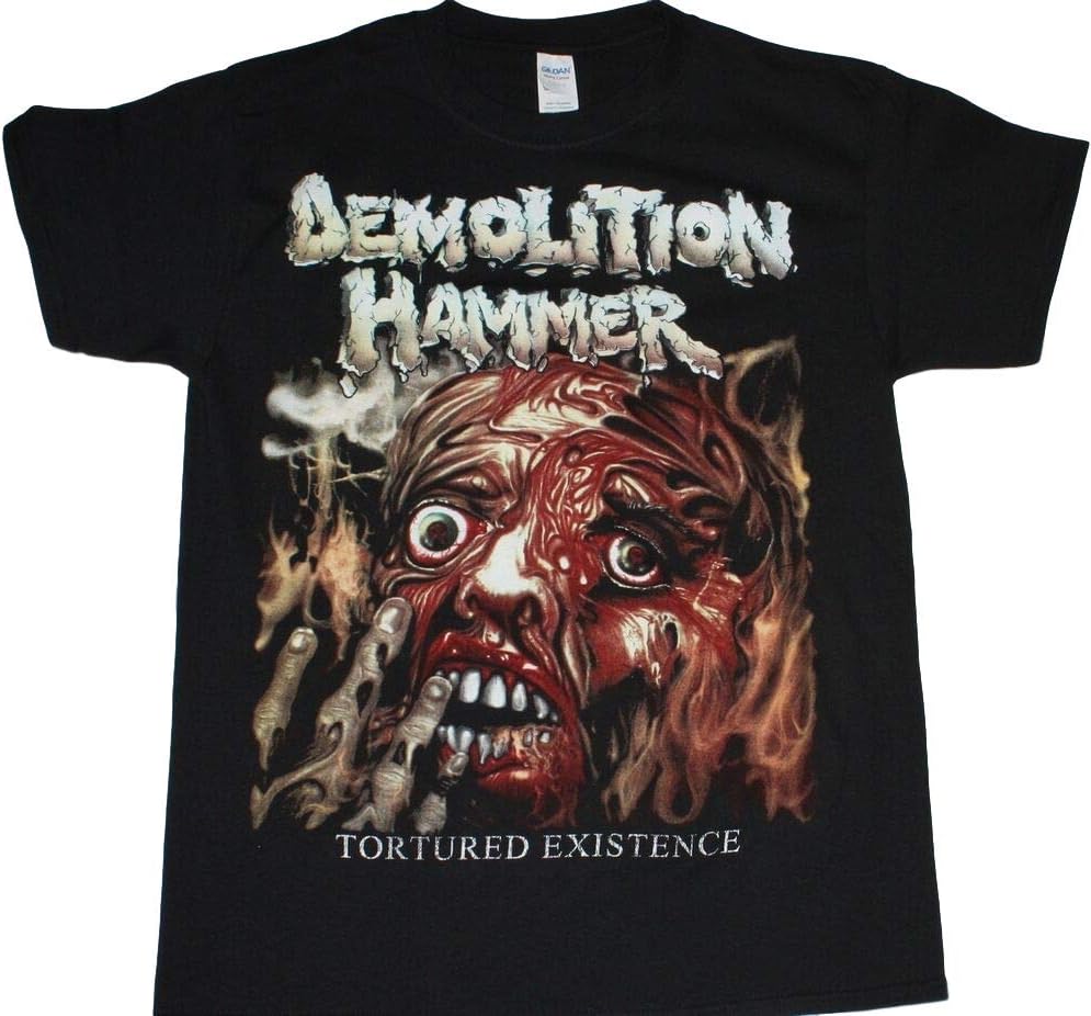 Demolition Hammer Tortured Existence Thrash Death Metal T-Shirt Tops Tees Men's Women's