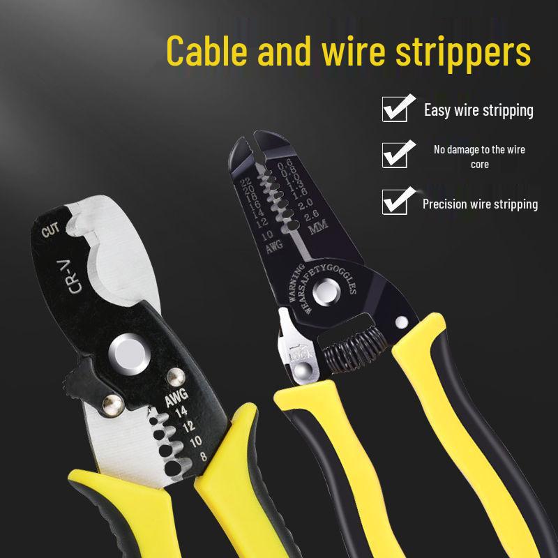 Electrician's Automatic Wire Strippers: Super Fine, Thickened Cable Cutting Pliers