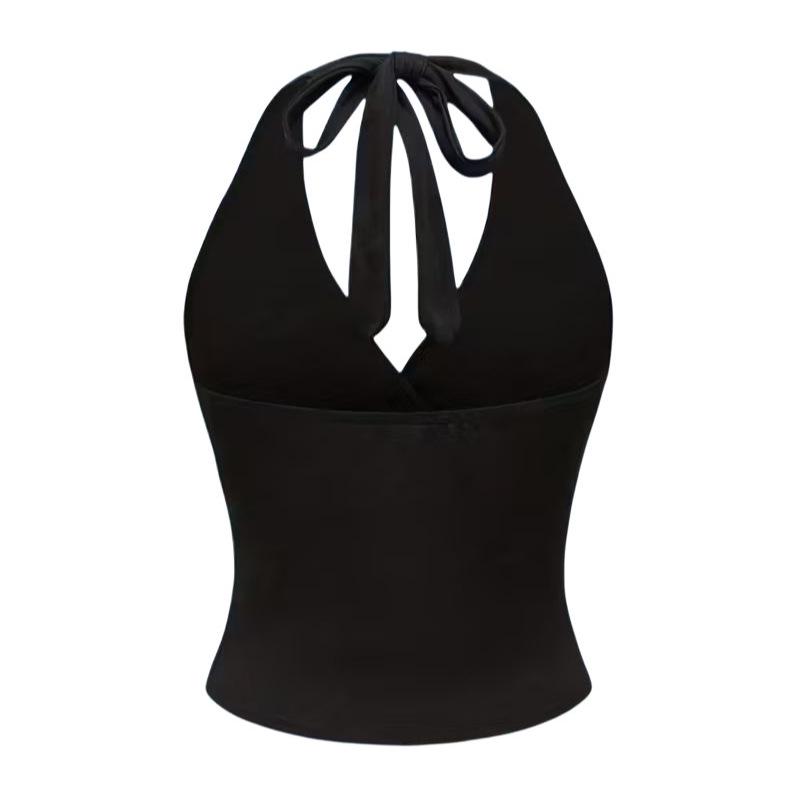 Women's European & American Halter Strap Slim Backless Vest Top