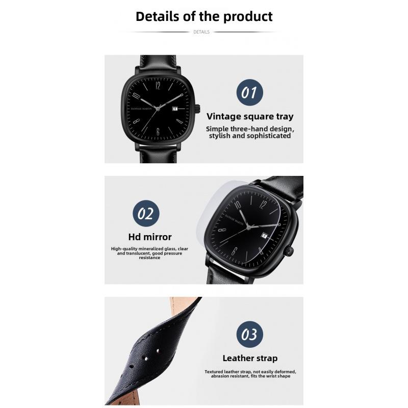 Vintage Calendar Watch Ins Niche Mori Style High-Value Exquisite Junior High School Students Mori Style College Style Exam Use