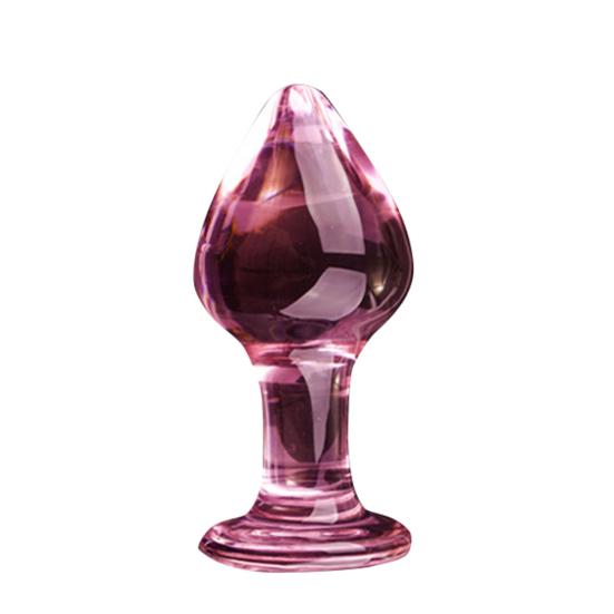 12mm Glass Butt Plug Anal Bead Fake Penis Dildo Adult Sex Toy for Women Men
