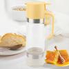Honey Dispenser 350ml Clear Glass Syrup Dispenser with Handle Prevent Dripping Honey Container for Coffee Shops Restaurants Home