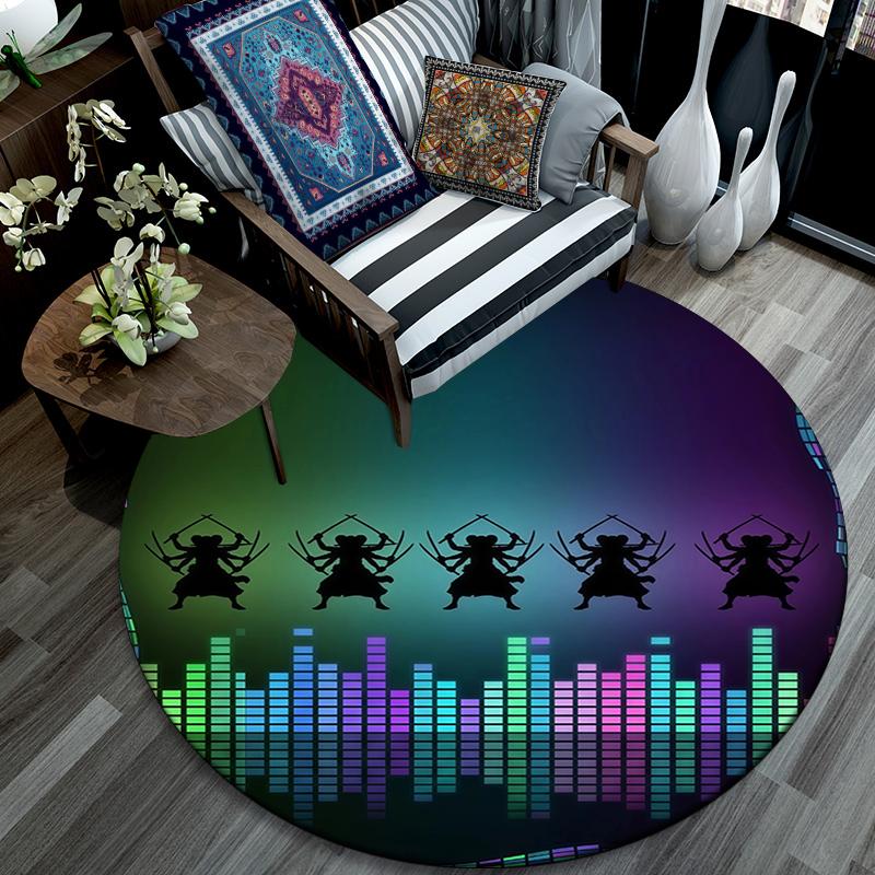 Zoro pattern round rug,Carpet Rug for Living Room Bedroom Playroom ,Non-slip Floor Mat,Holiday Gifts and Birthday Gifts.