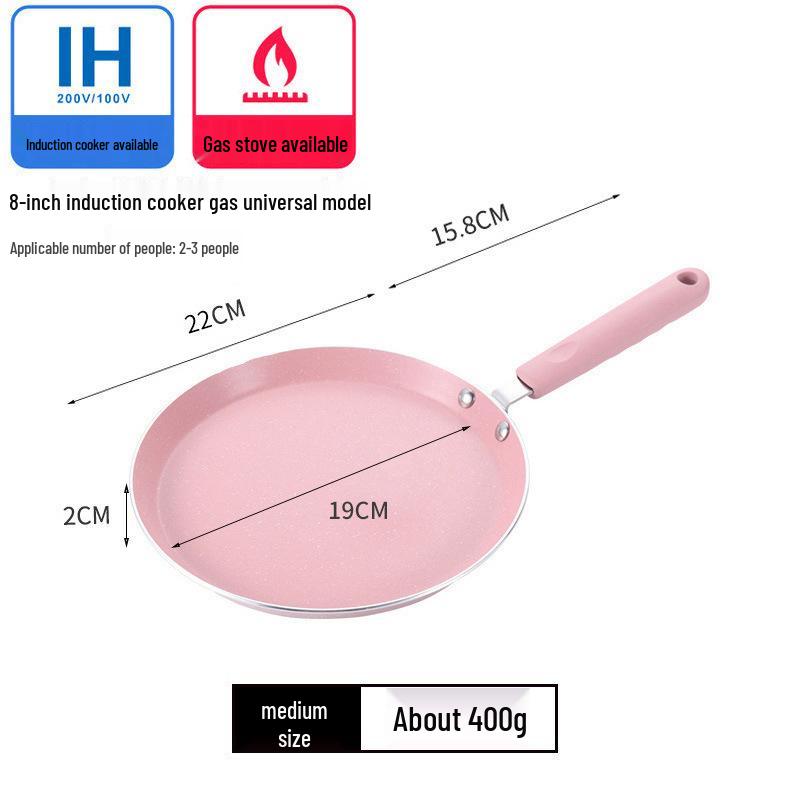 Non-stick Maifan Stone Frying Pan for Home, Flat-Bottomed Pancake Pan, Gas Stove Compatible