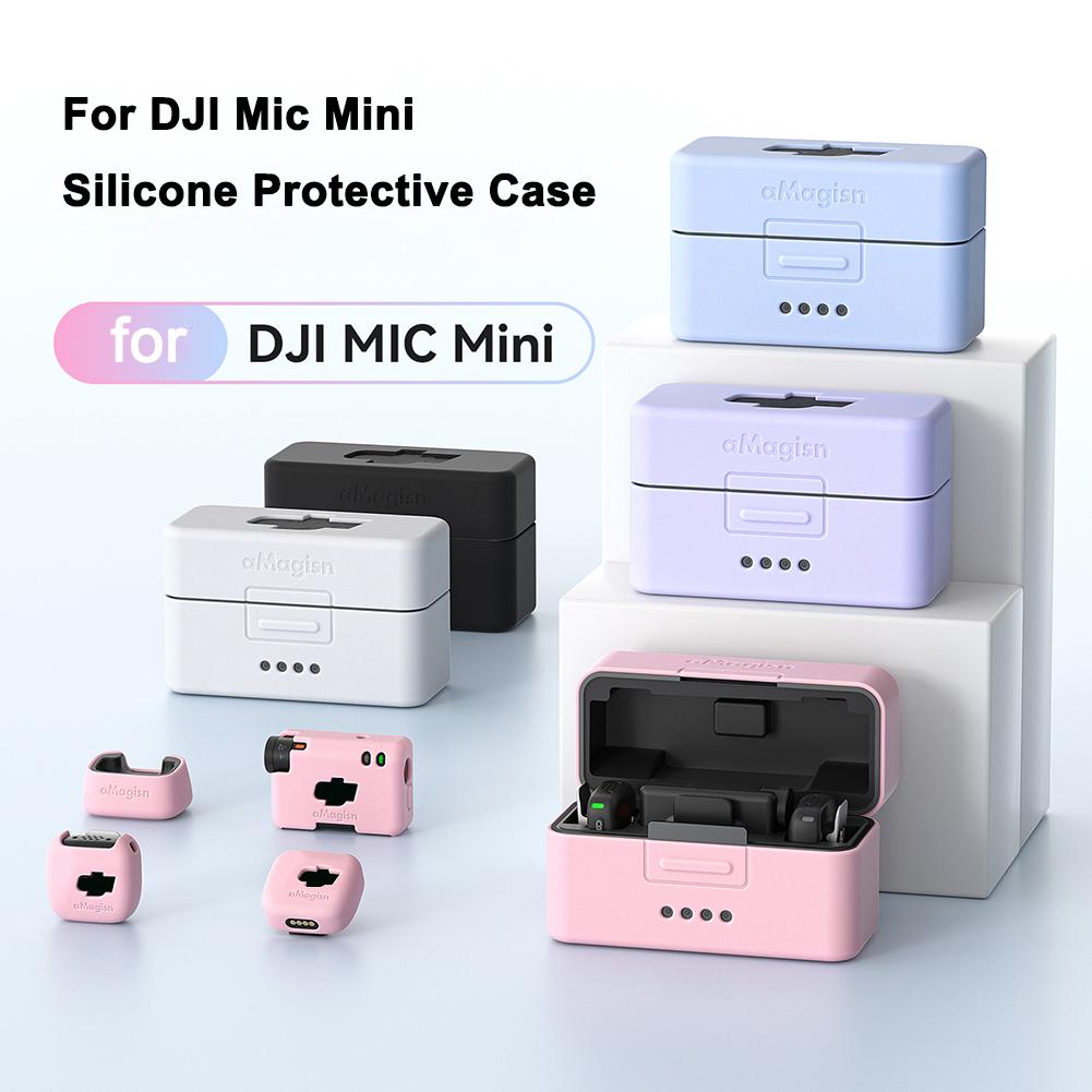 For DJI Mic Mini Silicone Protective Case Shockproof Dustproof Soft Case Drop-proof Skin Cover Wireless Microphone Accssories