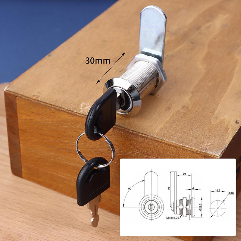 Metal Alloy Cylinder With 2 Keys Security Lock Furniture Cabinet Storage Cabinet Door Lock Desk Cabinet Lock For Home Office