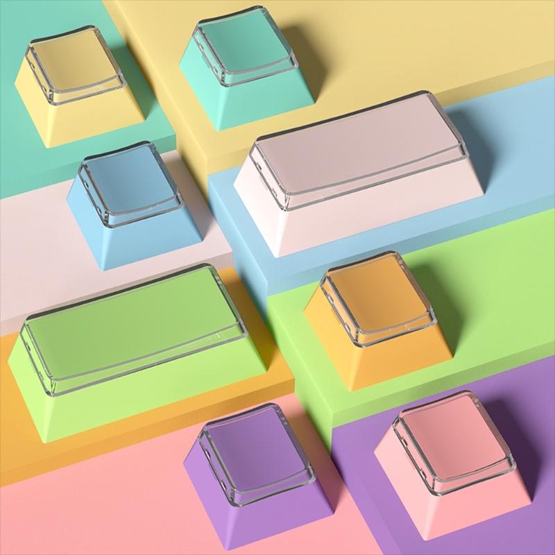8Pcs PBT Blank DIY Keycap Mechanical Keyboards 2U 2X Original Profile No Print Keycap Set for MX Switches