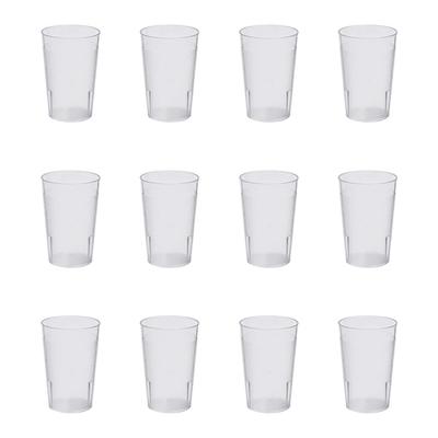 Thunder Group Tumblers, 240ml8oz, Set of 12, Commercial Grade, Shatter-Resistant, Dishwasher Safe, Non-Stick, Stackable, Lightweight Plastic