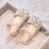 New Spring/Summer Girls' Sandals: Popular Rhinestone Closed-Toe Soft Sole Crystal Shoes for Children and Girls, Summer Princess Shoes
