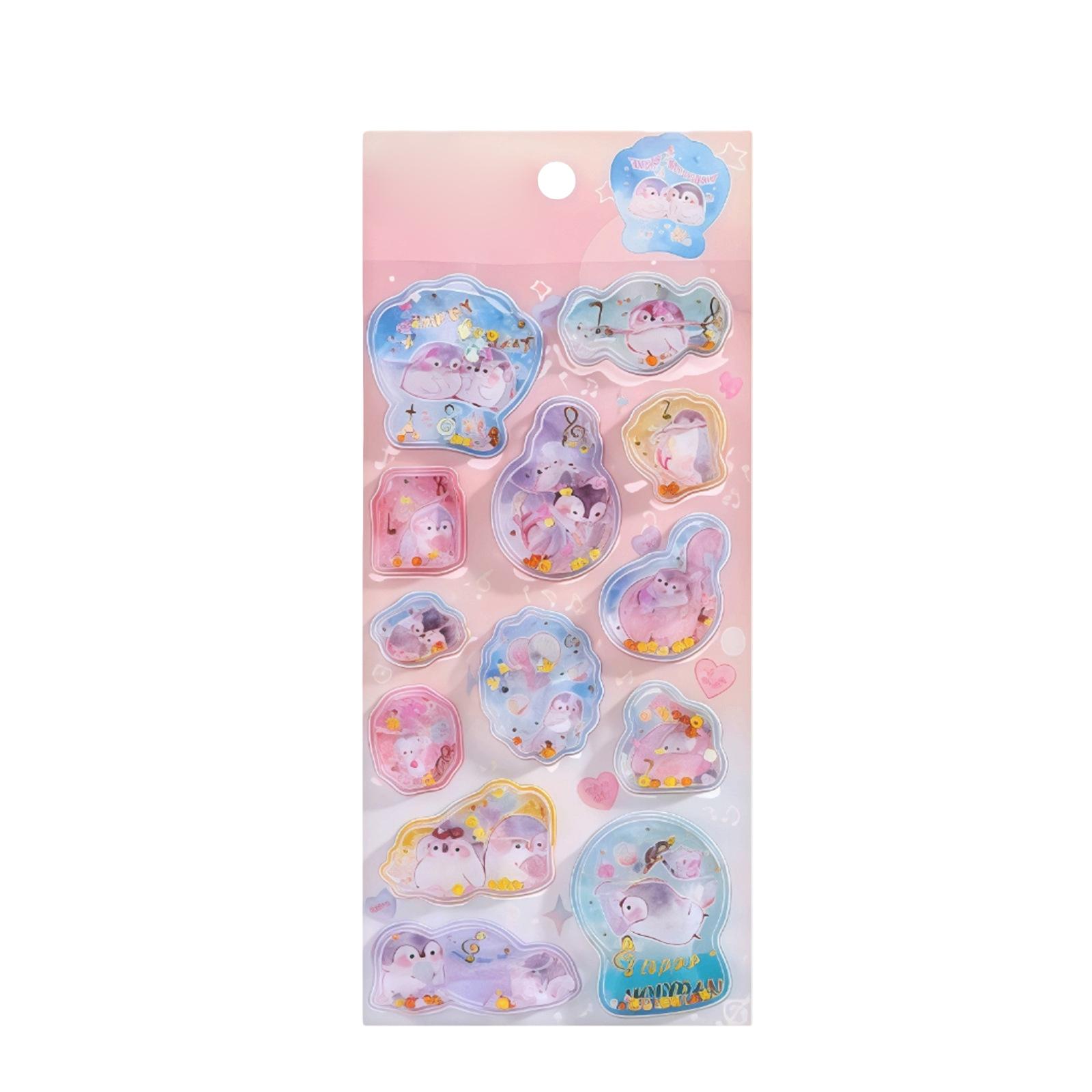 

Cartoon 3D Wiggle Stickers, Made Of PVC, Featuring Various Cute Shapes And Soft, Fresh Color Schemes For Journal Decoration. One Size