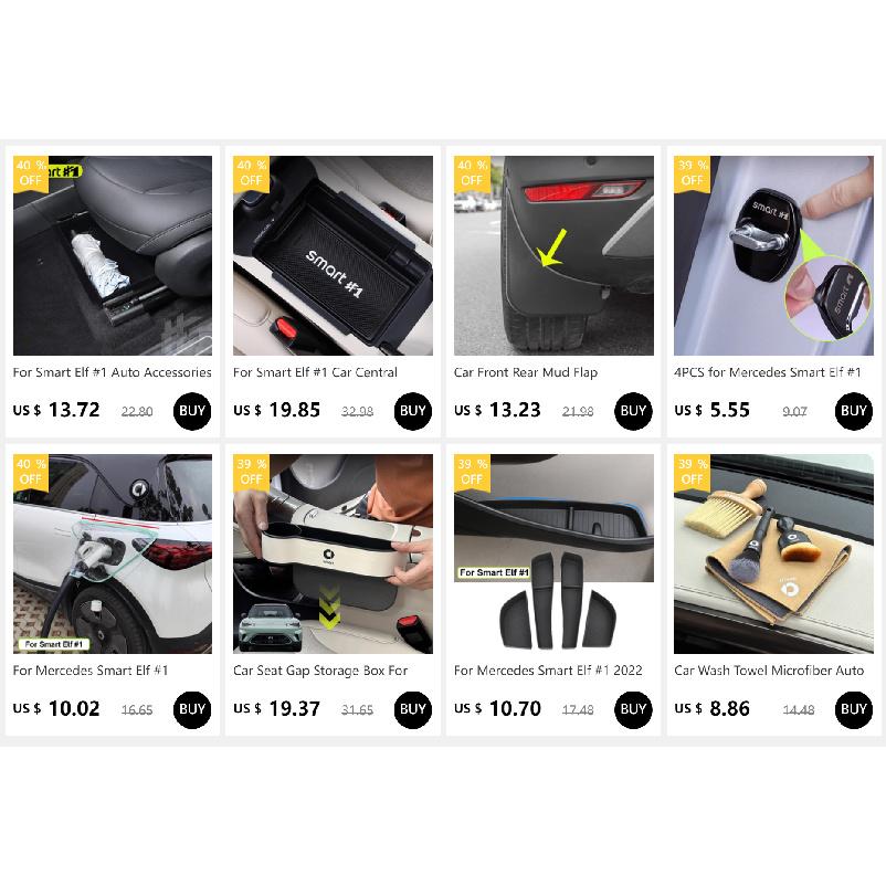 ABS Car Armrest Center Storage Box Container Glove Organizer Case for Mercedes Smart Elf #1 Car Box Accessories