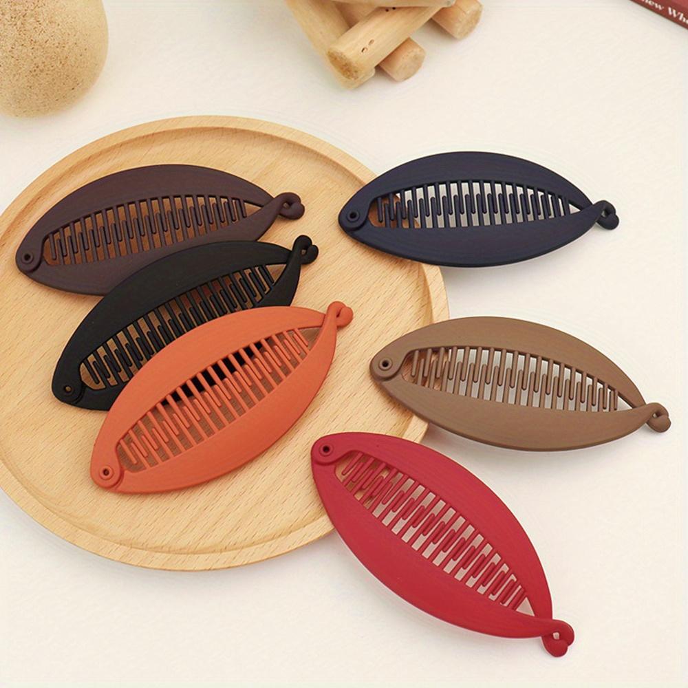 Matte Fish Shape Hair Claw Clips Ponytail Holder Hair Jewelry Twist Banana Barrettes Hairpins Hair Accessories for Women Clamp