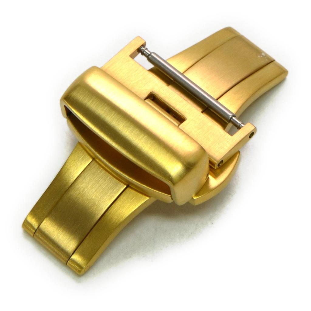 [CASSIS] Cassis Watch Strap D-Buckle PBF D-BUCKLE Satin 18mm Gold with Replacement Tool CAYGS018