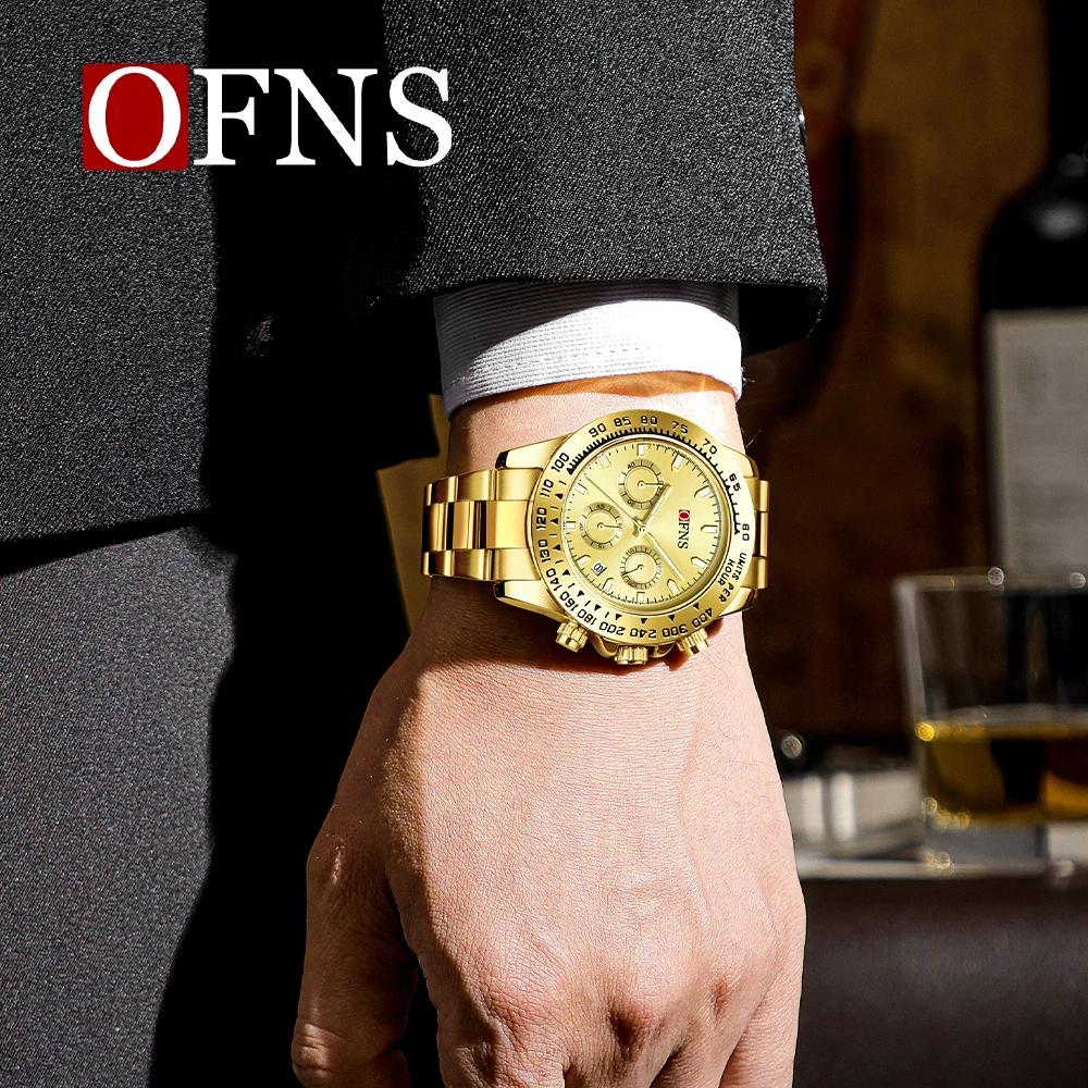 Fashion Men Watch Luminous Waterproof Chronograph Date Man Wristwatch Big Dial Stainless Steel Quartz Analog Watches Reloj