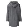 Lady Winter Coat with Hood And Pockets Thickened Fleece-lined Faux Suede Mid Length Thermal Jacket Long Sleeve Outdoor Casual Outerwear