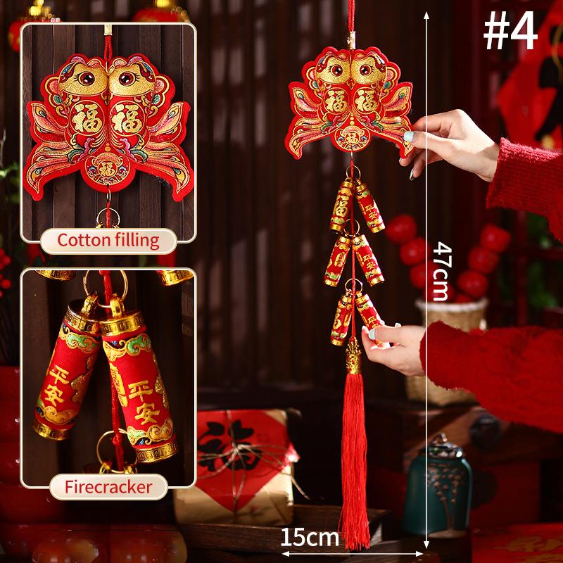 Chinese New Year 2025 Decorations Chinese Spring Festival Hanging Pendant Door Wall Ornament Traditional Chinese Room Decoration