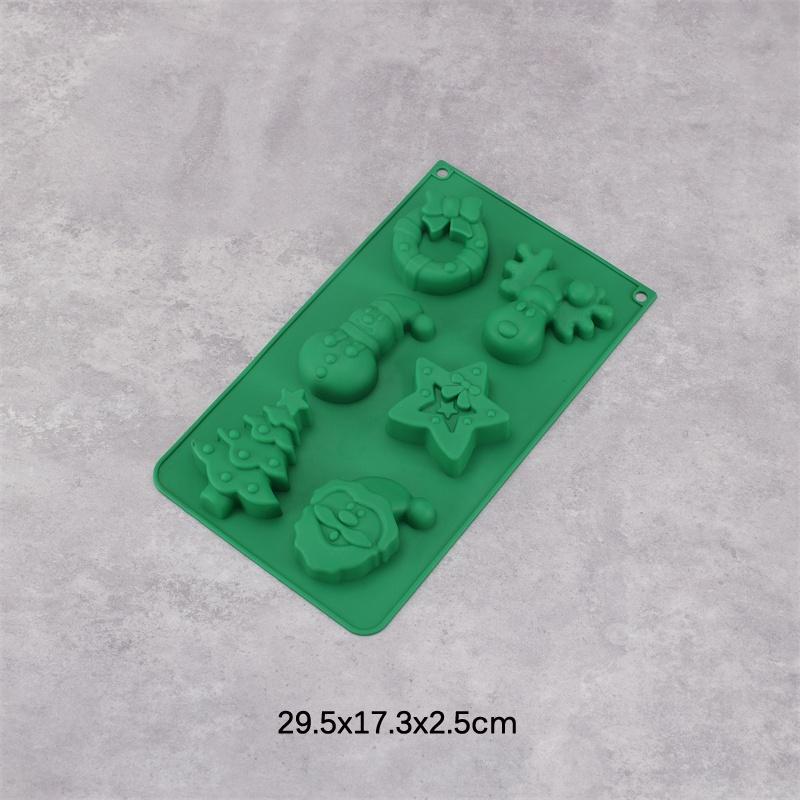 Christmas Tree Santa Claus Shape Silicone Mold Cake Decoration Fondant Cookies Tool Gumpaste Candy Chocolate Mold For Baking