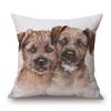 Hand Painting Dog Posters Cushion Cover Greyhound Bull Terrier Labrador Animals Portrait Pillowcase Decorative Pillows For Sofa