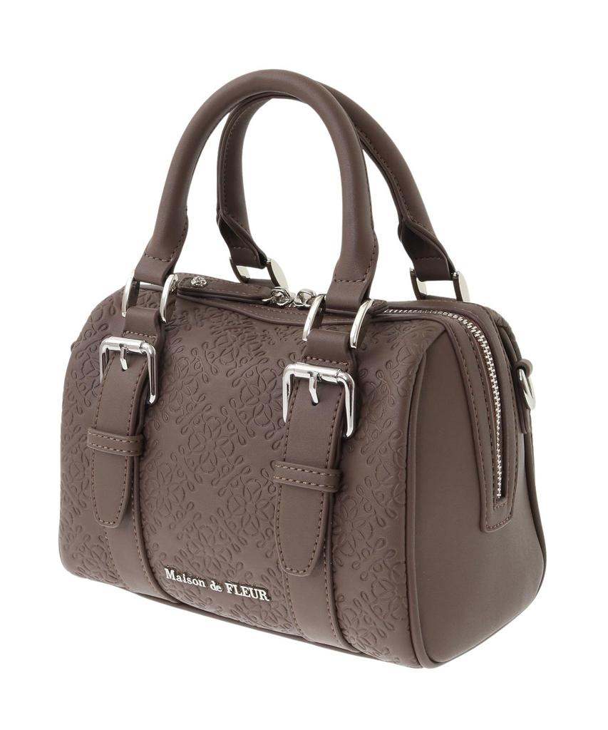 De Bag FLEUR Monogram Mini Boston Bag 8A44F0J2100 Charcoal Gray [Maison Fleur] Women's