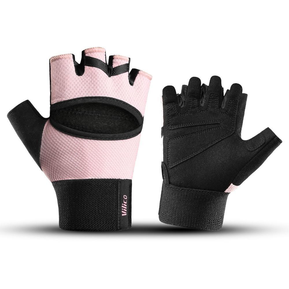 1Pair Half Finger Gym Fitness Gloves Anti-Slip Sport Riding Gloves  Yoga Training