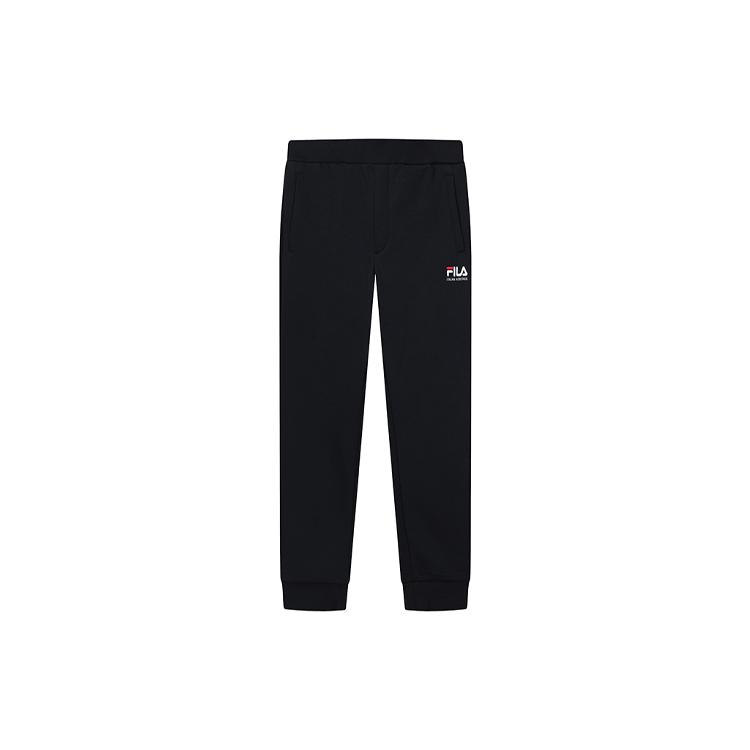FILA WHITE Logo Embroidery Fleece Lined Elastic Cuff Knitted Sweatpants Men s Marine Blue F51M148692FNV XXXL