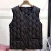 Women's Vest Down Cotton Vest Women's Large Size Winter Warm Vest Thickened Vest Short Vest Jacket Back Elastic Waist