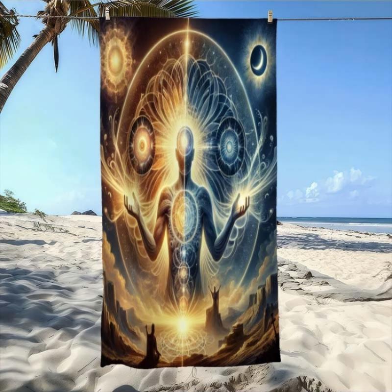 

Spiritual Energy Art Patterned Beach Towel,Super Absorbent Beach Towel, Popular for New Year , Comfortable and Practical W30*H60(CM)