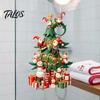 Indoor And Outdoor Seasonal Decor Christmas Tree Window Stickers with Gnome Snowman, Removable Glass Stickers, PVC Festive Home Beautification
