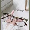 Tainai T glasses square black frame women can be equipped with myopia round face big face plain anti-blue light glasses frame male tide