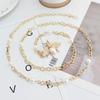 Women's Beaded Hook Waist Chain Korean Style Sweet Fashion Pearl Decoration Metallic