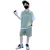 Fashion Boys Casual Suit New Children's Short-sleeved Shorts Suit Summer Handsome Two-piece Clothes Tide