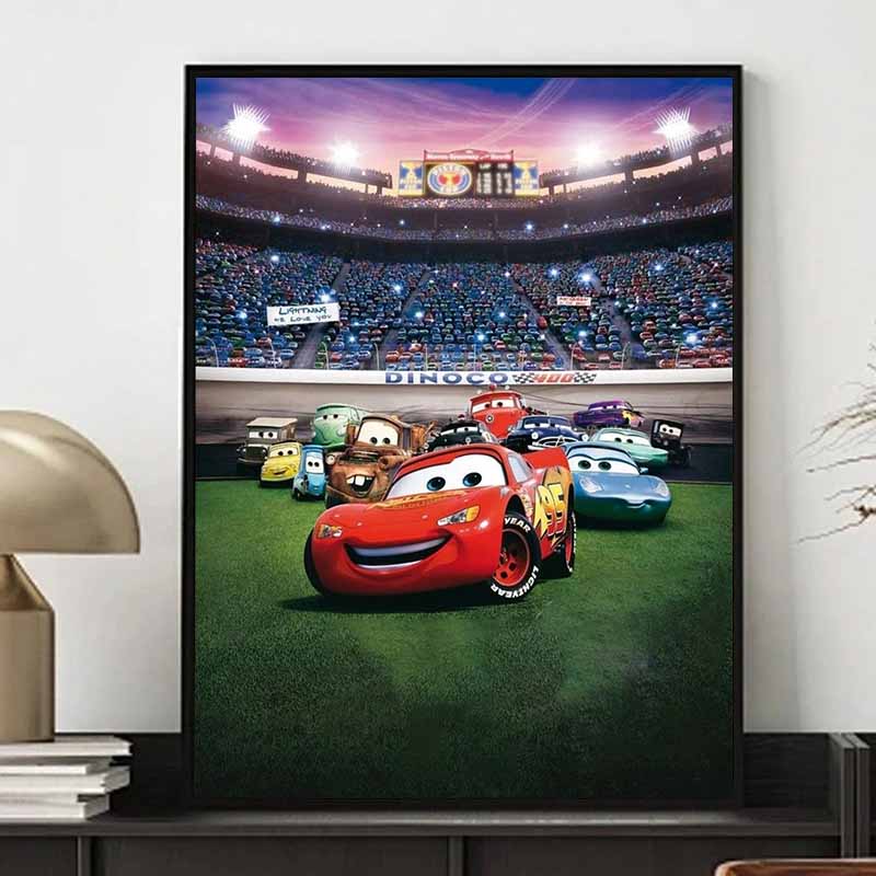 Disney Diamond Painting Cars Group Portrait Illustration Mosaic Embroidery Image Creation Diamond Painting Cross Stitch Home Decoration 5D DIY