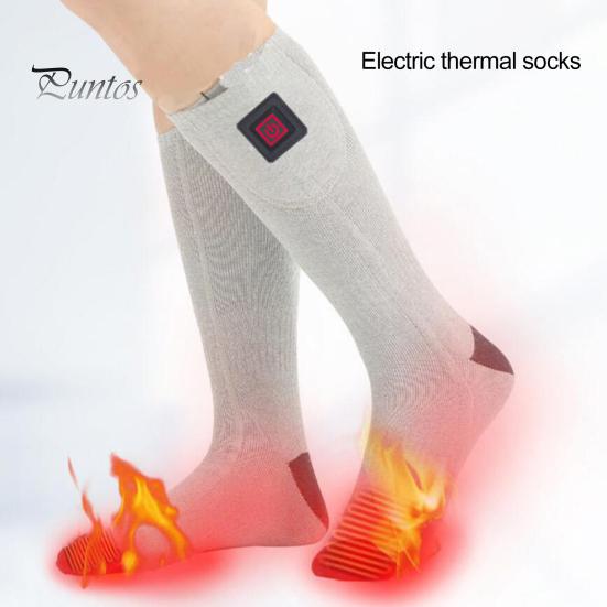 Thermal Heating Socks Heated 3 Temperatures Adjustment Keep Warm USB Rechargeable Winter Long Electric for Daily Use