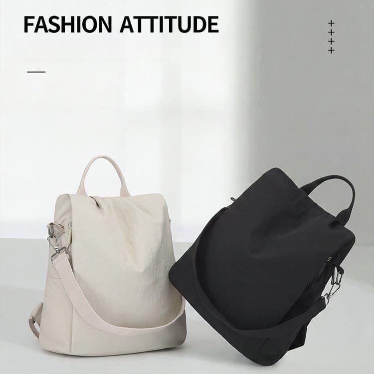 Simple Nylon Backpack Shoulder Handbag