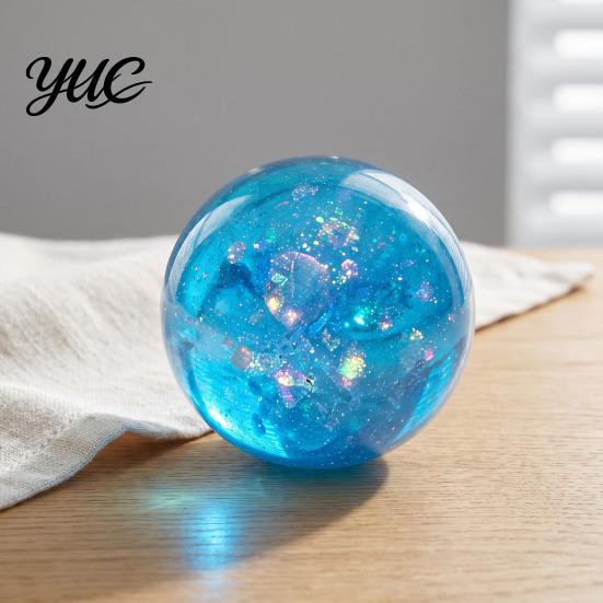 Hand Therapy Exercise Balls Coconut Oil Stress Relief Balls, Squishy Glitter with Colorful Sequins, Office Desk Toys Slow Rising Fidget Toy,