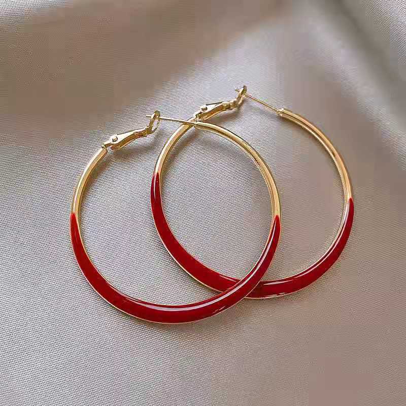 European and American silver needle simple zircon earrings exaggerated personality design earrings high-end versatile temperament earrings