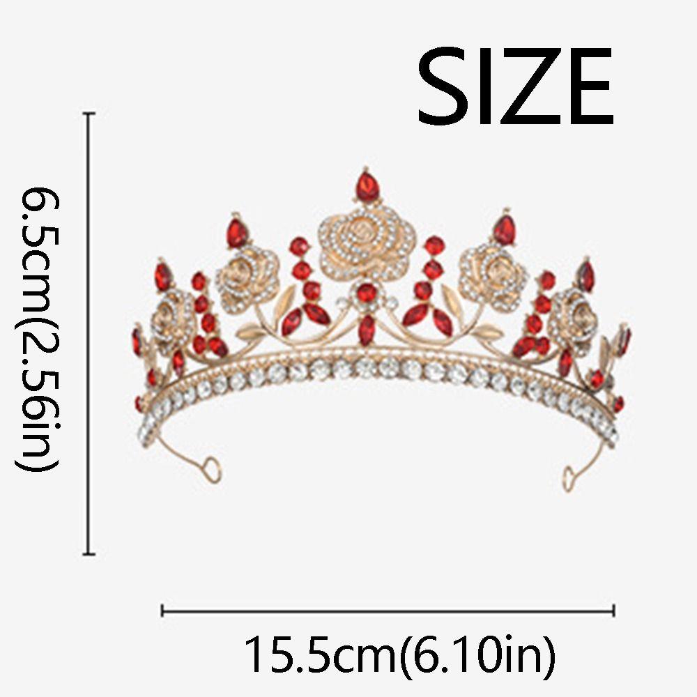Elegant Baroque Crystal Crown Sparkling Rhinestone Tiara  Gorgeous Accessories