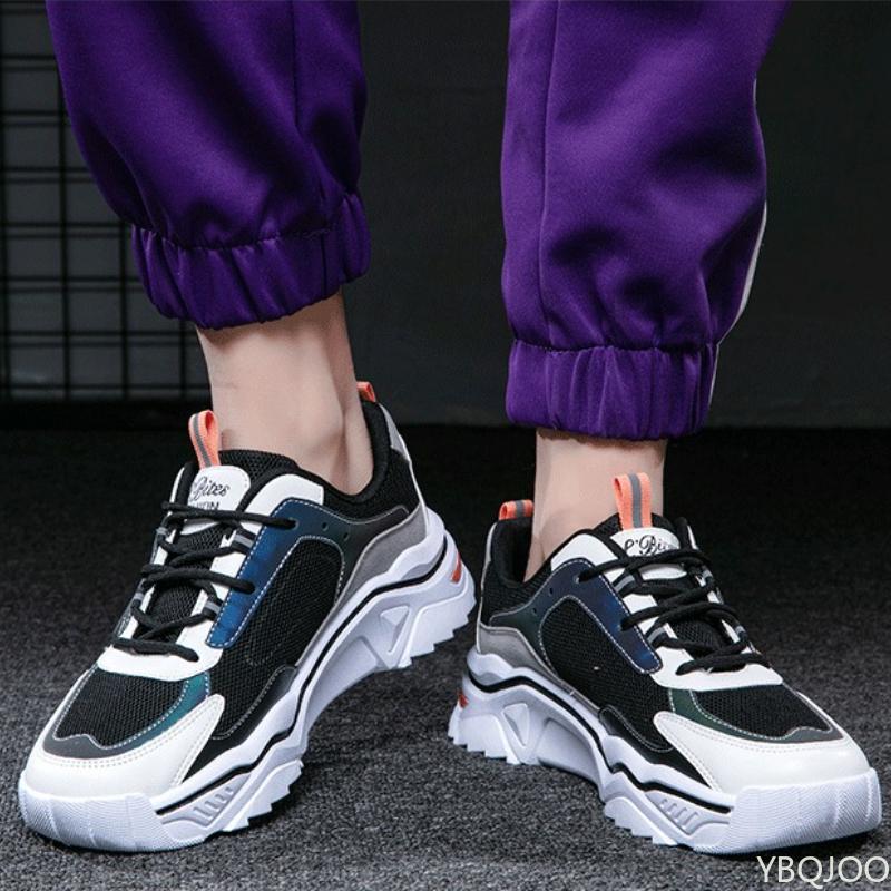 Men's Breathable Mesh Sports Daily Casual Shoes Spring Summer Height Increasing Comfortable Simple Fashionable Men's Shoes