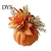 Realistic Artificial Pumpkins Fall Pumpkin Table Ornament, Foam with Flower, Maple Eye-catching Accents Leaves, Berry for Autumn Harvest Thanksgiving