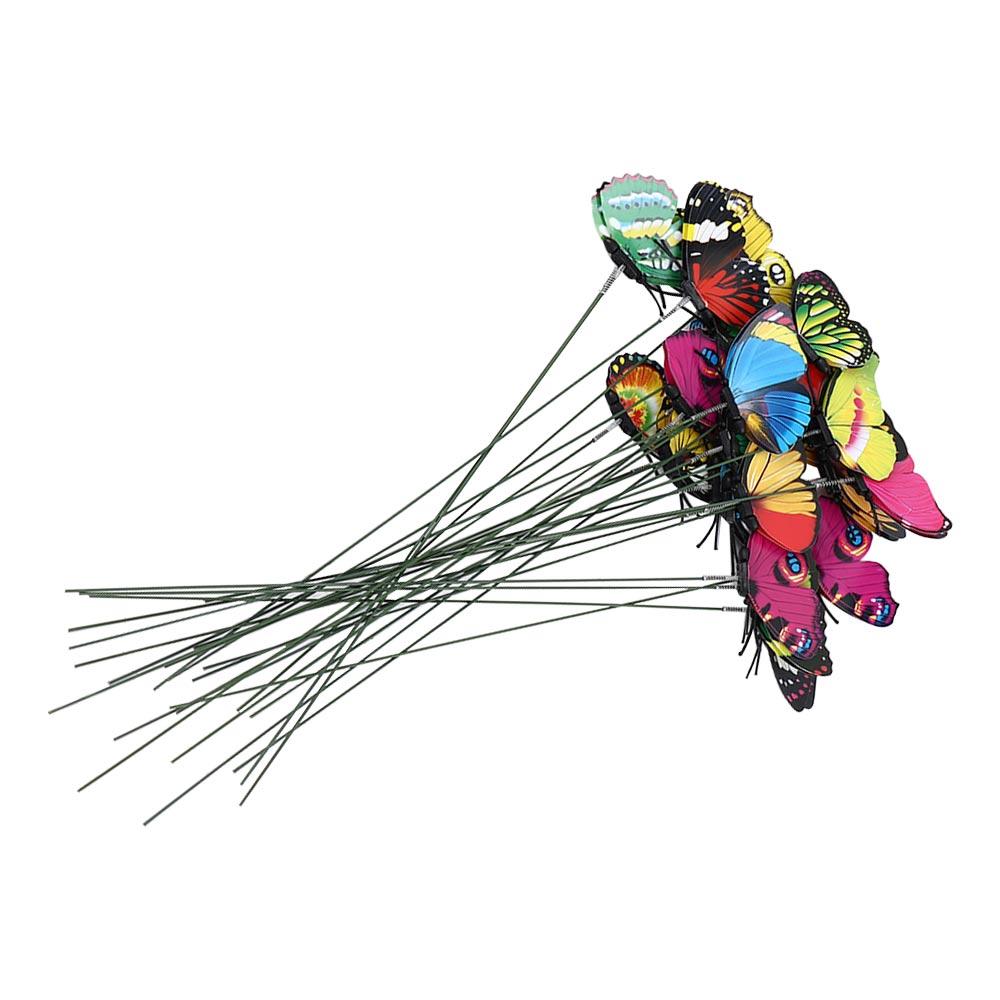 

Красочные украшения для домашнего цветочного горшка, декор в виде бабочки, 3D моделирование, бабочки, садовые аксессуары