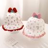 Spring & Autumn Floral Bucket Hat for Baby Girls - Korean Style, Fashionable, Wide Brim, Thin Version