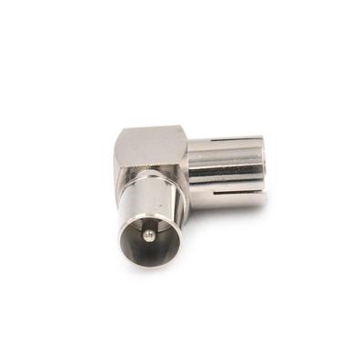 Rf Right Angle Adapter Plug To Socket For Tv Coax Aerial Cables Full Metal