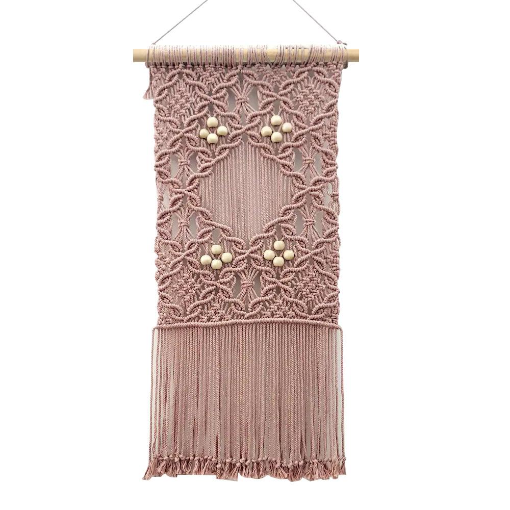 

Macrame Wall Hanging Tapestry Wall Decor Boho Bohemian Woven Home Decoration Handmade Living Room Apartment Dorm 40x75cm