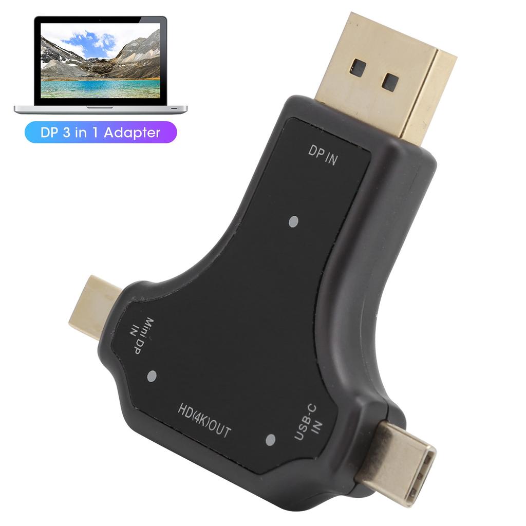 3 In 1 MultiFunction Adapter HD DP Mini DP To HDMI Converter for Laptop Accessories D63A