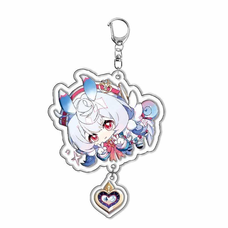 Acrylic Keychain with Key for Keys, Purse and Backpack Hanging Decoration