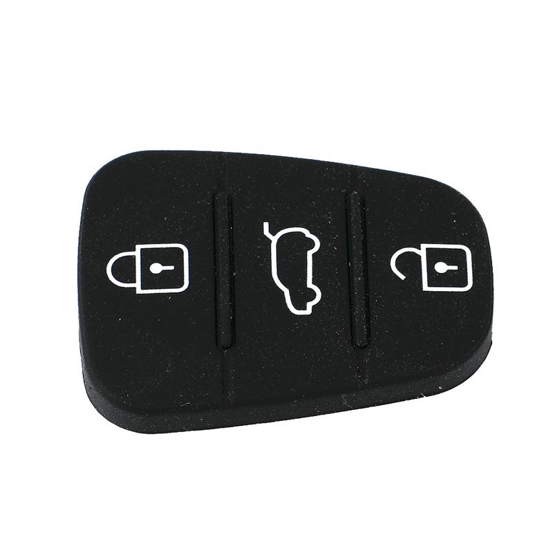 Replacement rubber key pad for For HYUNDAI i20 For i30 ix35 ix20 For Rio For Venga plastic key cover with 3 buttons for car keys