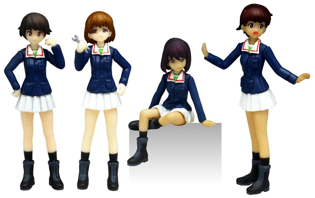 PLATZ Girls Panzer the Movie Leopon Team Figure Set & 1/35